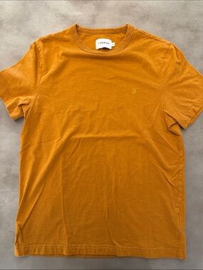 😎 Farah Men’s Ochre Crew Neck T-Shirt